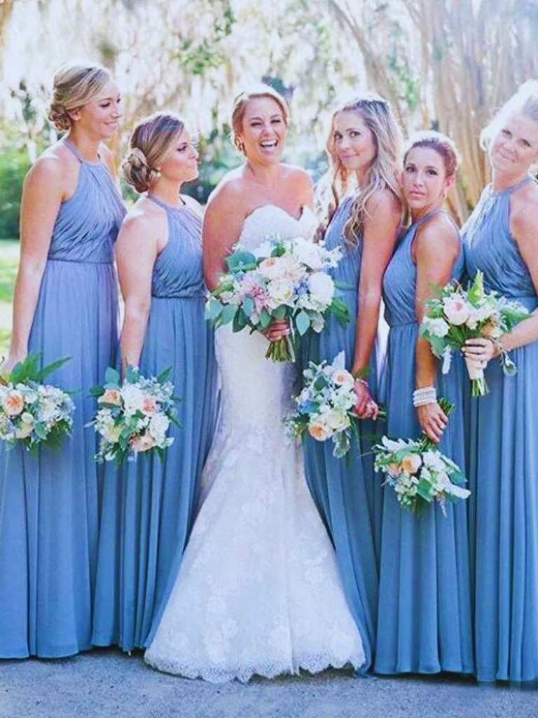 Women's Dusty Blue Bridesmaid Dresses