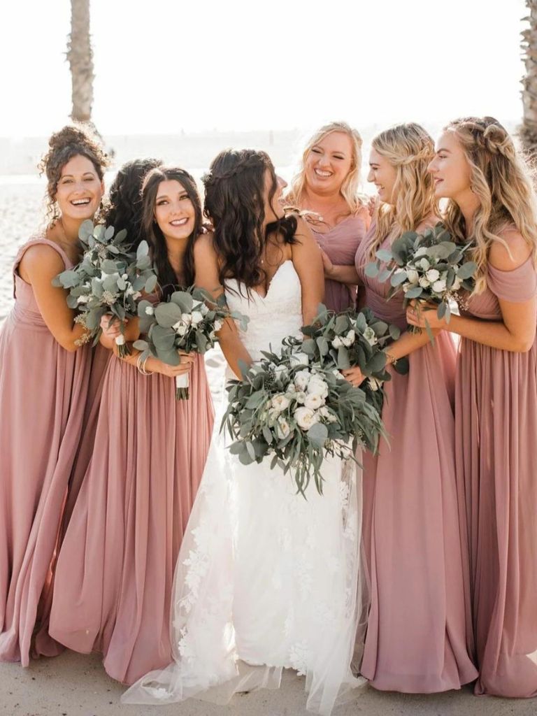 Dusty Rose Bridesmaid Dresses