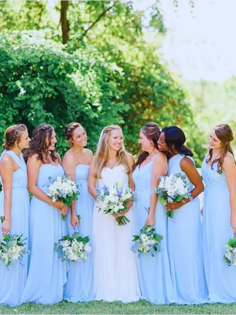 Sky Blue Bridesmaid Dresses