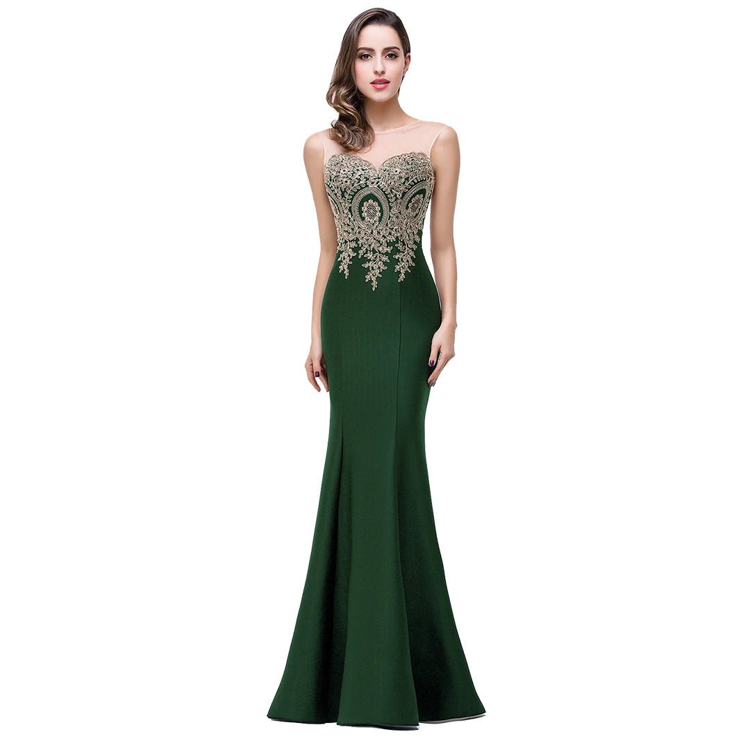 Dark Green / 2 / Floor Length