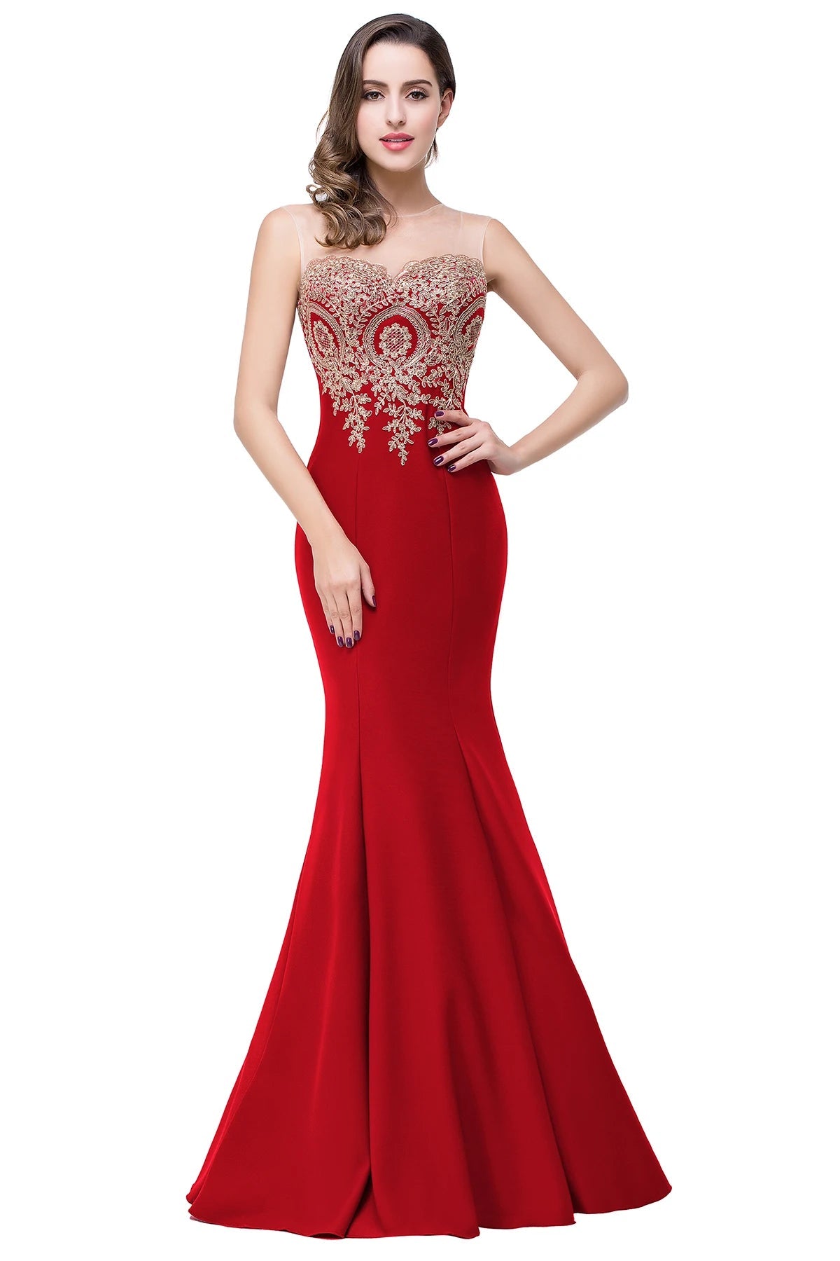 Red / 2 / Floor Length