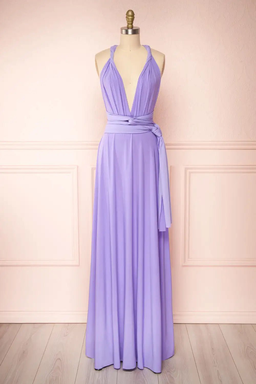 Lilac Long Convertible Multiway Bridesmaid Dress 2