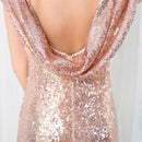 Rose Gold Rose Gold Short sleeve Mermaid Sequin Bridesmaid Dress 2