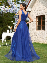 Royal Blue Royal Blue Elegant Embellished Bridesmaid Dress S