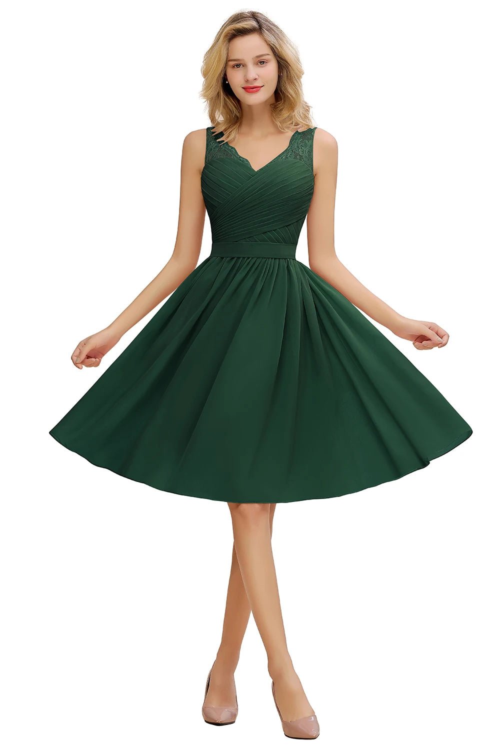 Short A-line Skirt Chiffon Bridesmaid Dresses