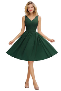 a woman in a green dress