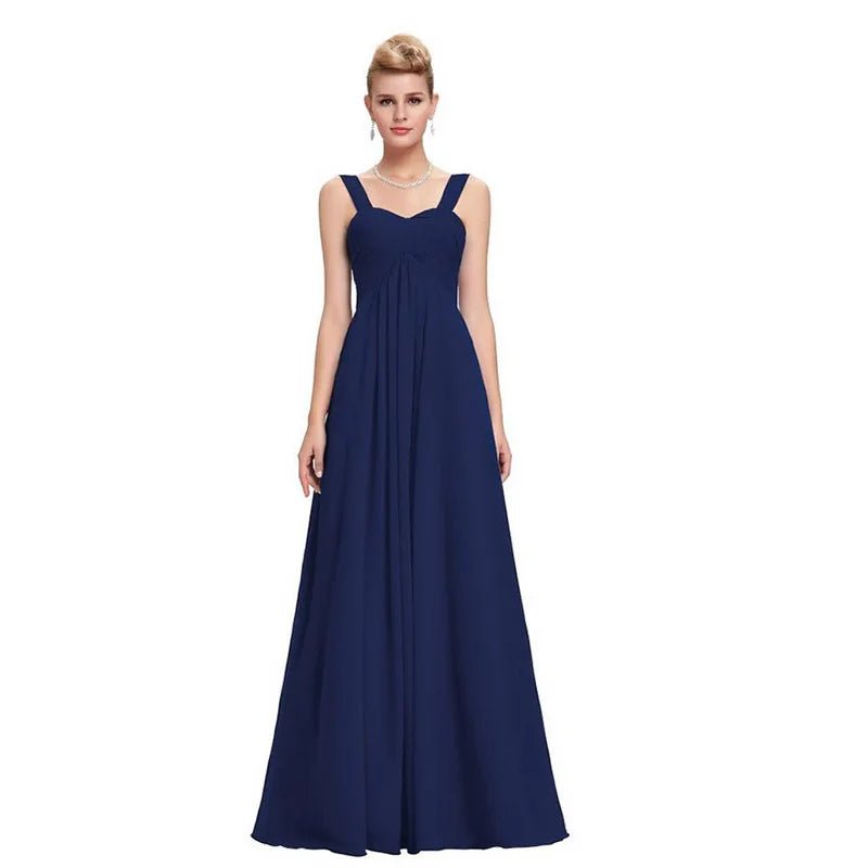 A-Line Sweetheart Spaghetti Straps Pleated Chiffon Bridesmaid Dress