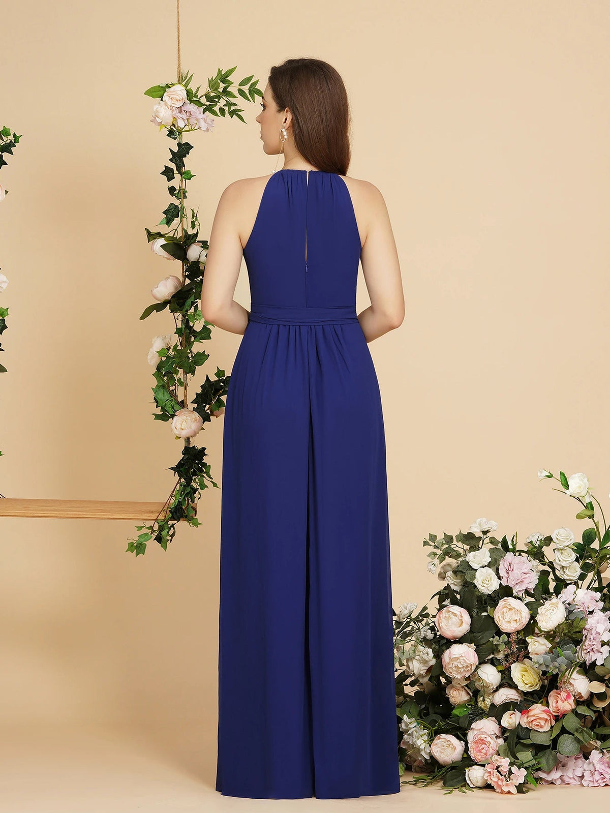 Chiffon A-Line O-Neck Bridesmaid Dress