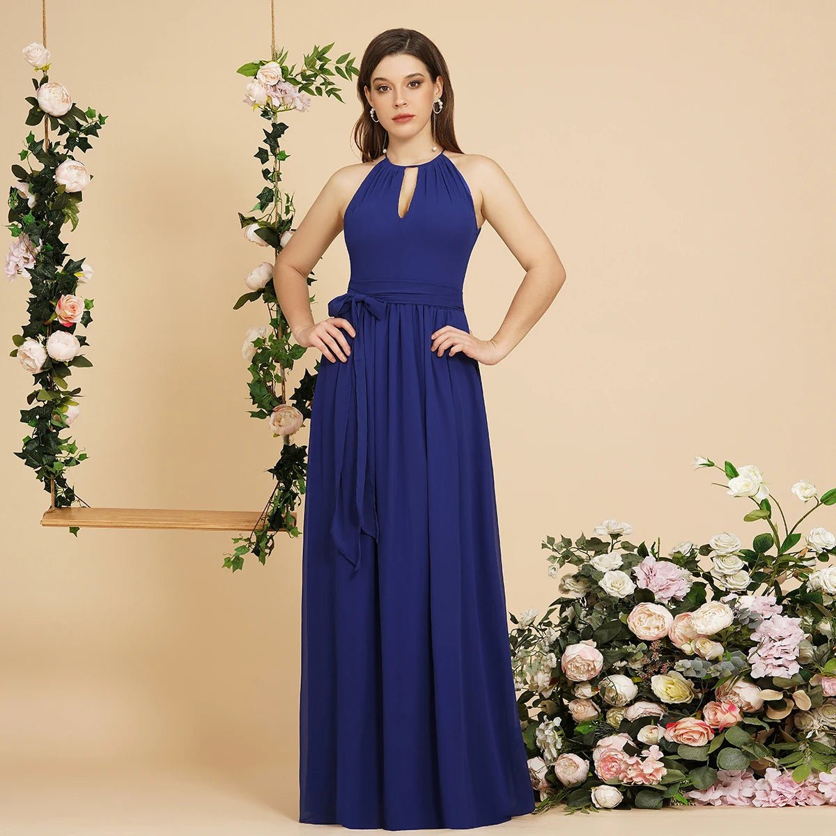 Chiffon A-Line O-Neck Bridesmaid Dress