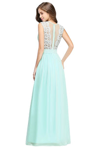 Mint Green Chiffon Sweetheart Floor - Length Bridesmaid Dress 2