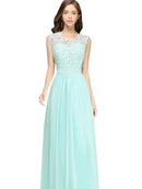 Mint Green Chiffon Sweetheart Floor - Length Bridesmaid Dress 2