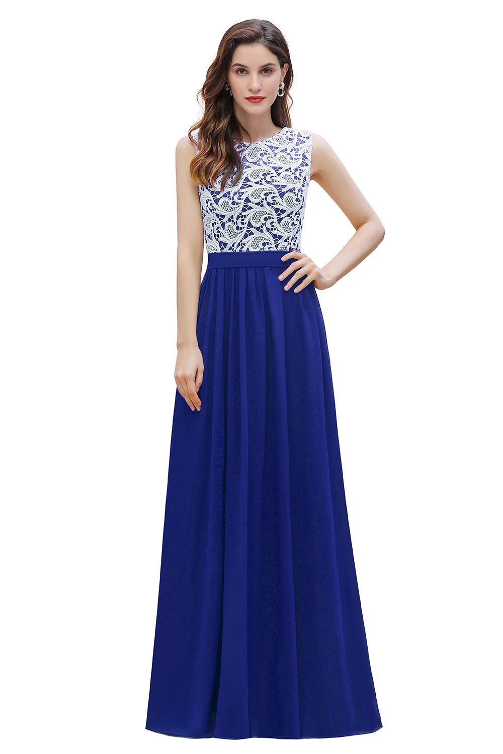 Royal Blue Elegant Floor Length Sequins Bridesmaid Dresses 2