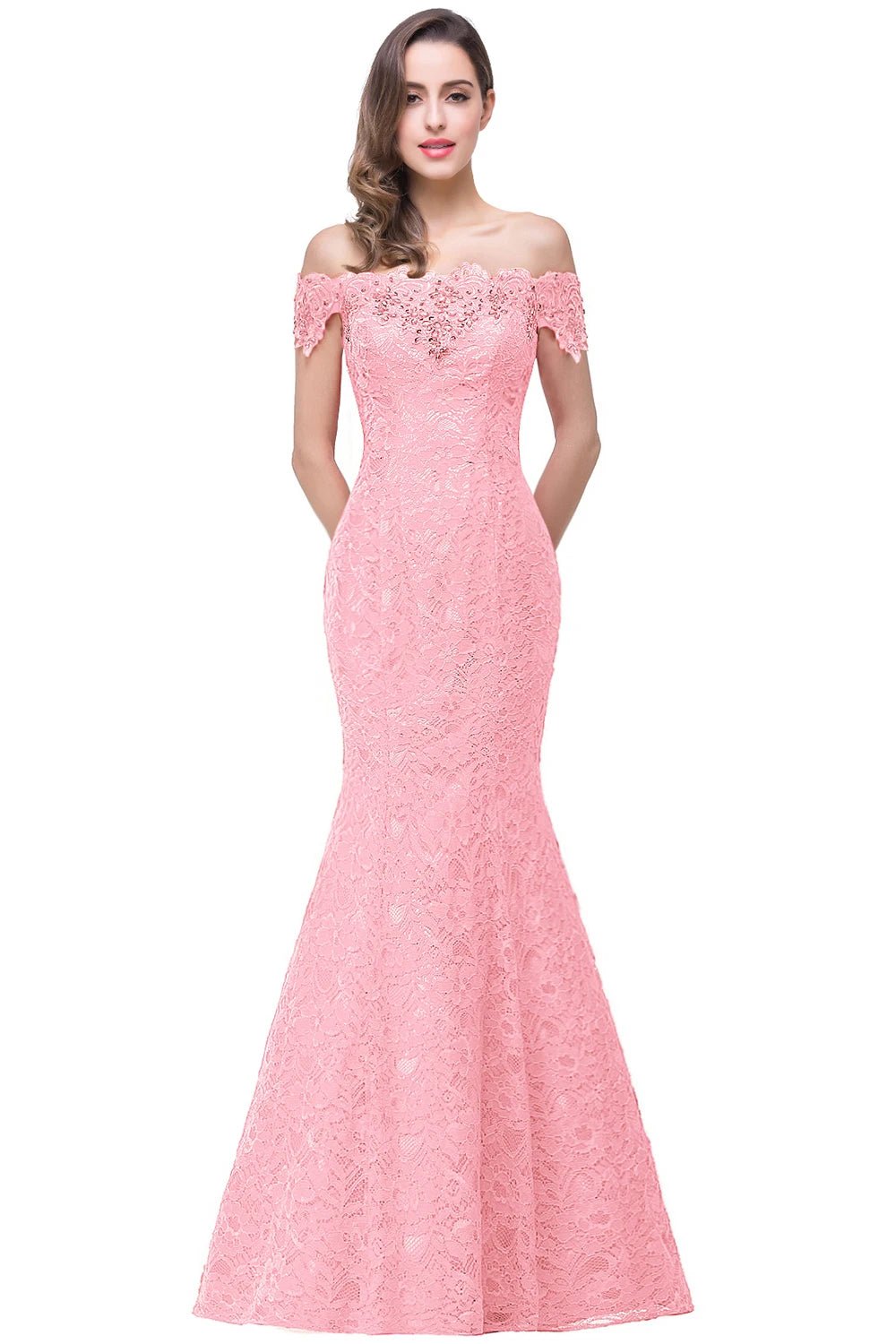 Lace Mermaid  Beaded Formal Dress