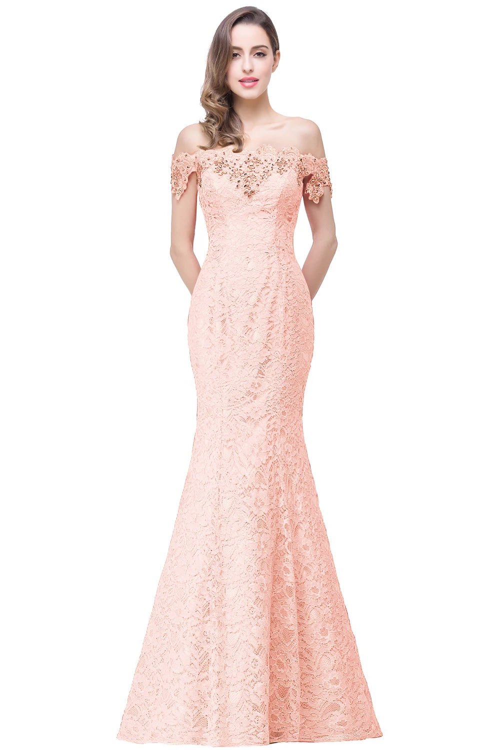 Lace Mermaid  Beaded Formal Dress