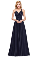 Navy Blue Milk Silk Multiway Wrap Convertible Bridesmaid Dress 2