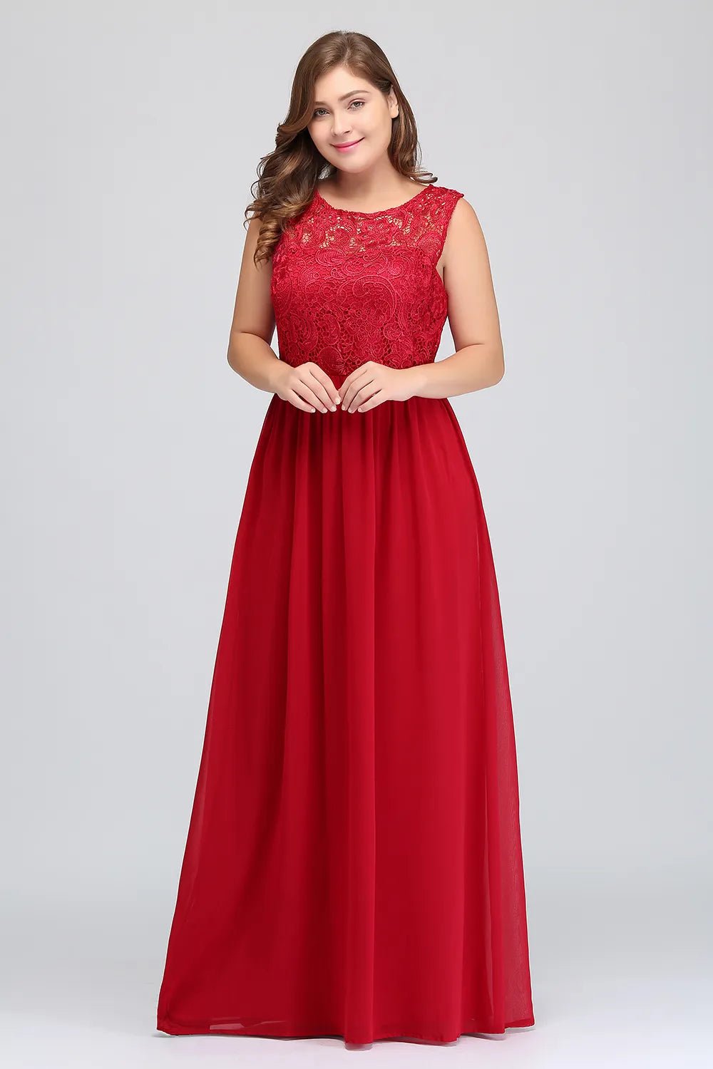 Plus Size  Backless A-line Long  Bridesmaid Dresses