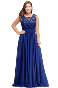 Royal Blue Plus Size Navy Blue Half Sleeve Bridesmaid Dress With Belt 2